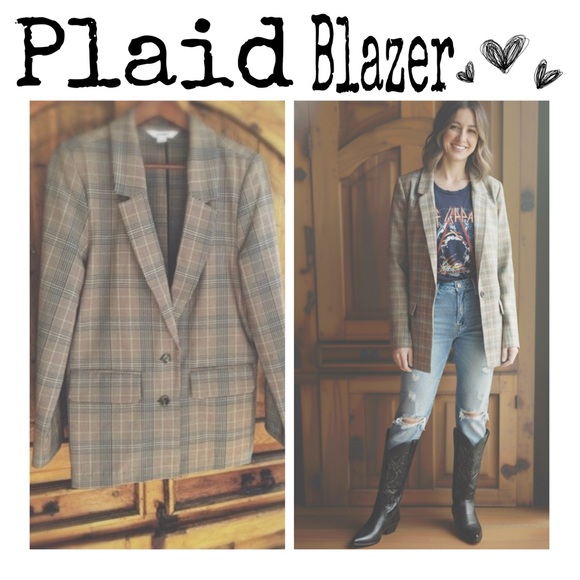 Old Navy Jackets & Blazers - Blazer Single Breasted Plaid